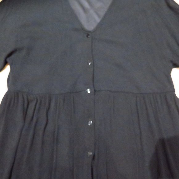 Asos In the Style Black Trapeze Midi Dress Tunic - Picture 8 of 11